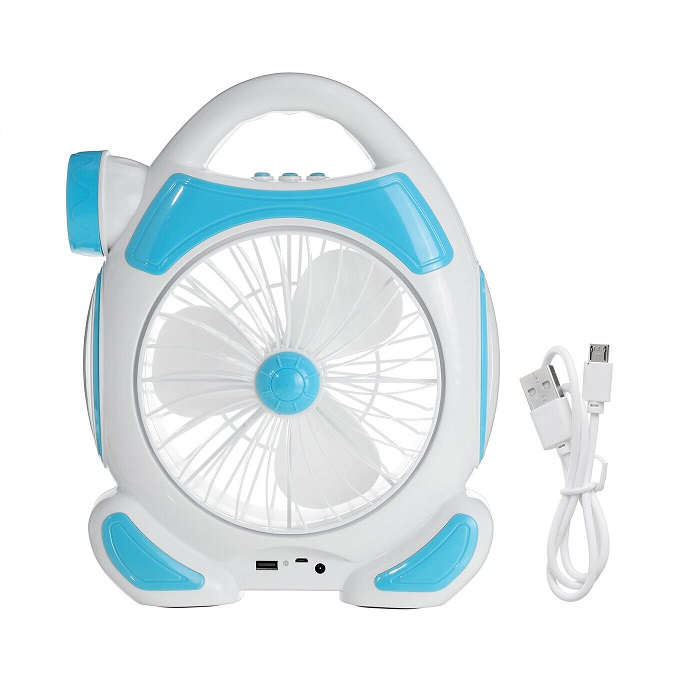 Rechargeable Desktop Fan with Light