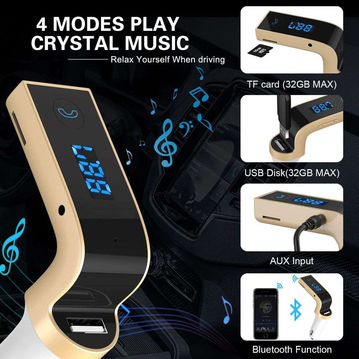 CarG7 Bluetooth FM Transmitter