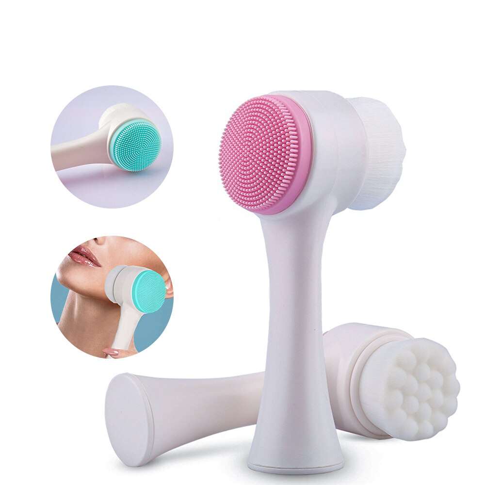 Double-Sided Facial Cleansing Brush