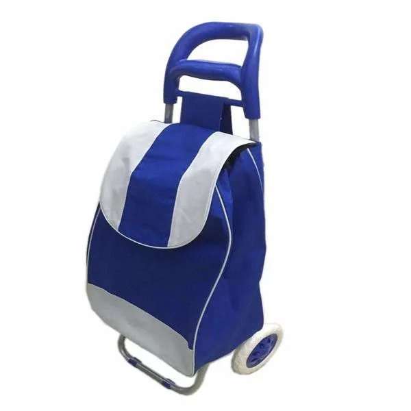 Grocery Shopping Trolley with Bag Blue