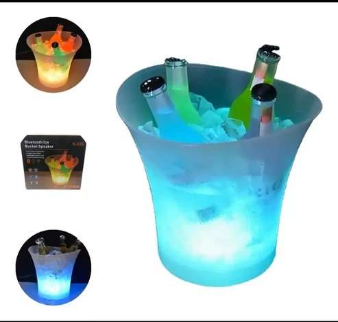 Champagne Wine Drinks Cooler Bucket,7L Beer Wine Ice Bucket With BlueTooth Speaker