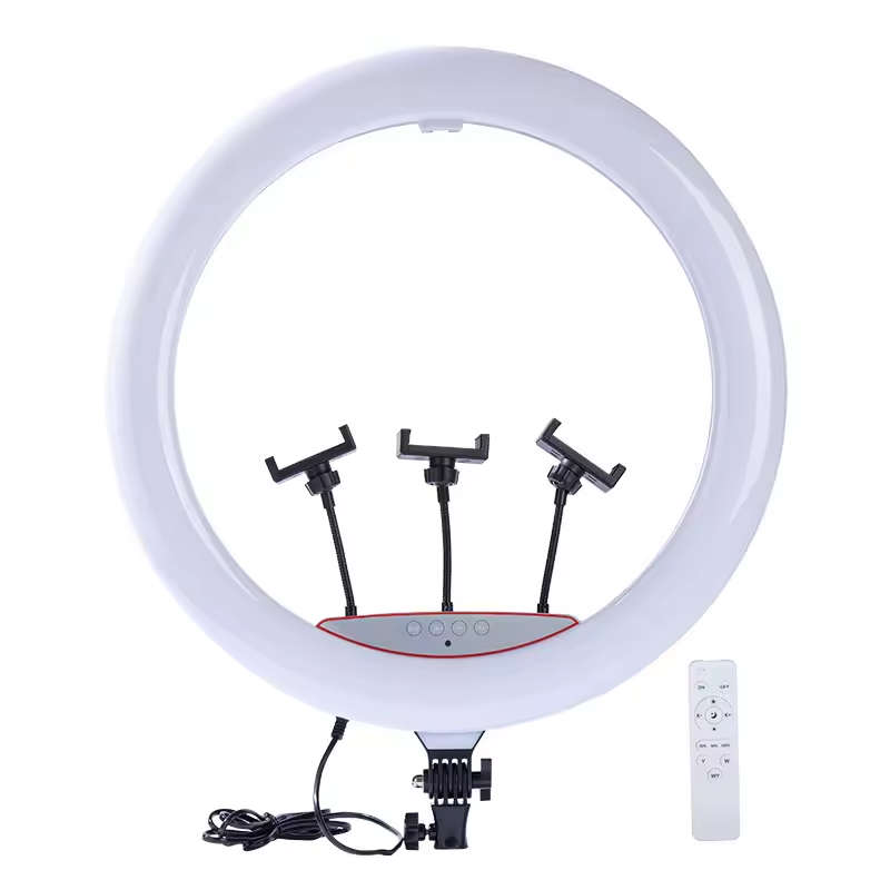 Three Phone Holder 3 Levels Light Adjustable Crystal Led Ring