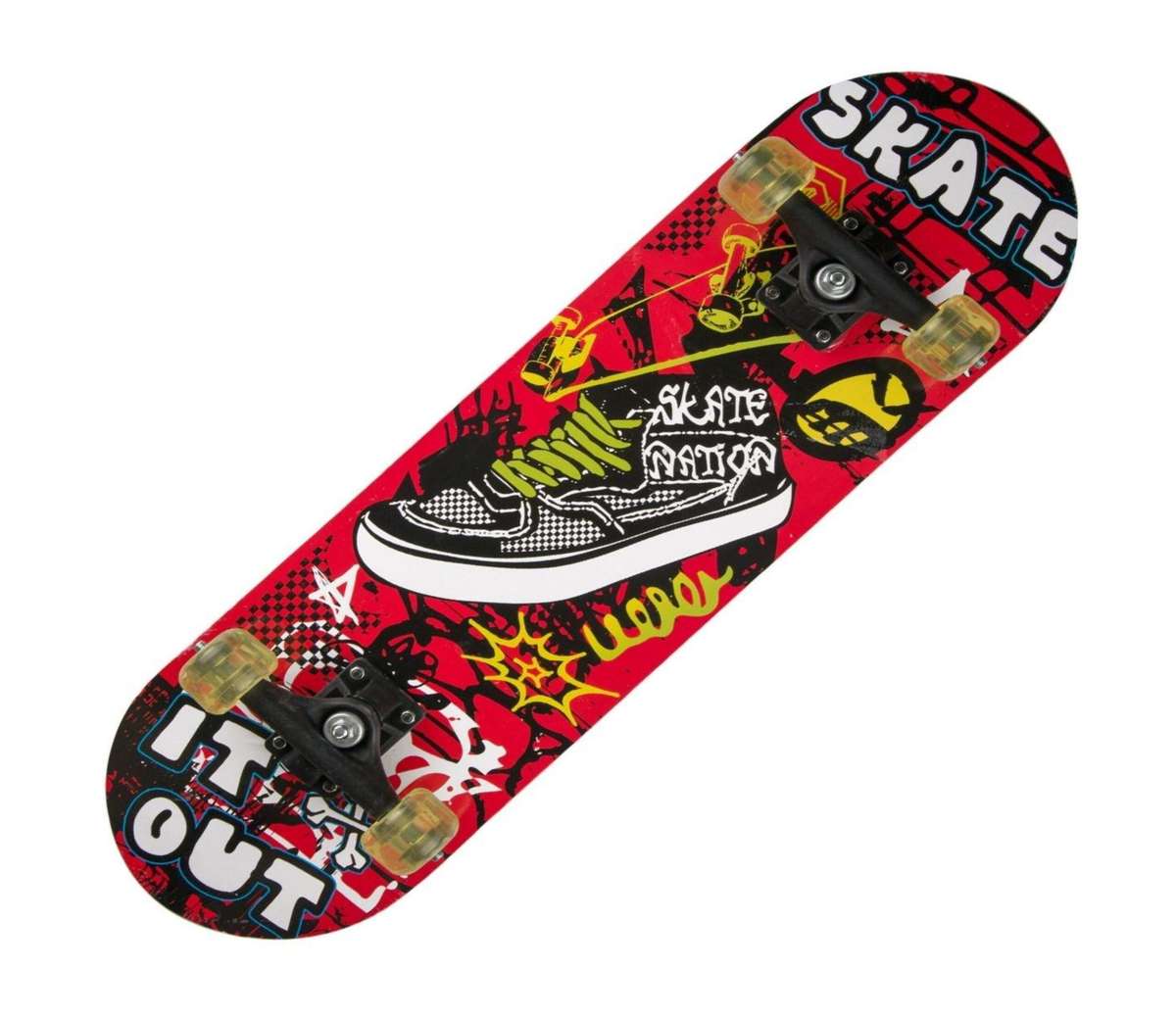 Double rocker skateboard for beginner