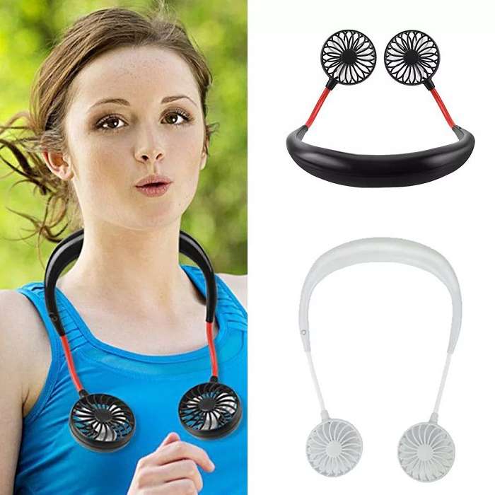 Neck Hanging Sports Fan Black