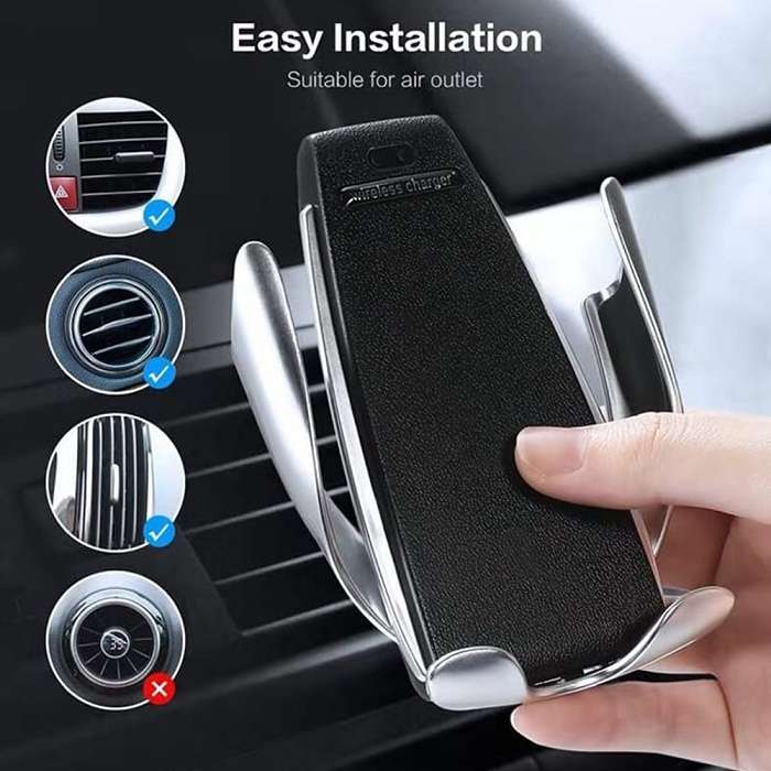 Hands-Free Smart Car Phone Holder With Wireless Charger