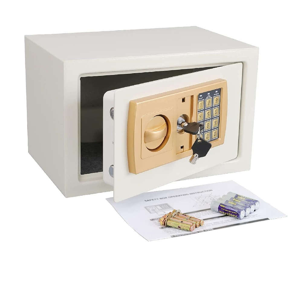 Mini Safe with Key & Combination Lock 25E