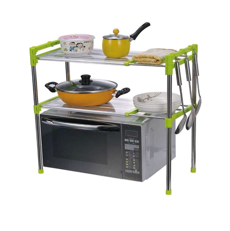 Adjustable 2 Layer Microwave Storage Rack