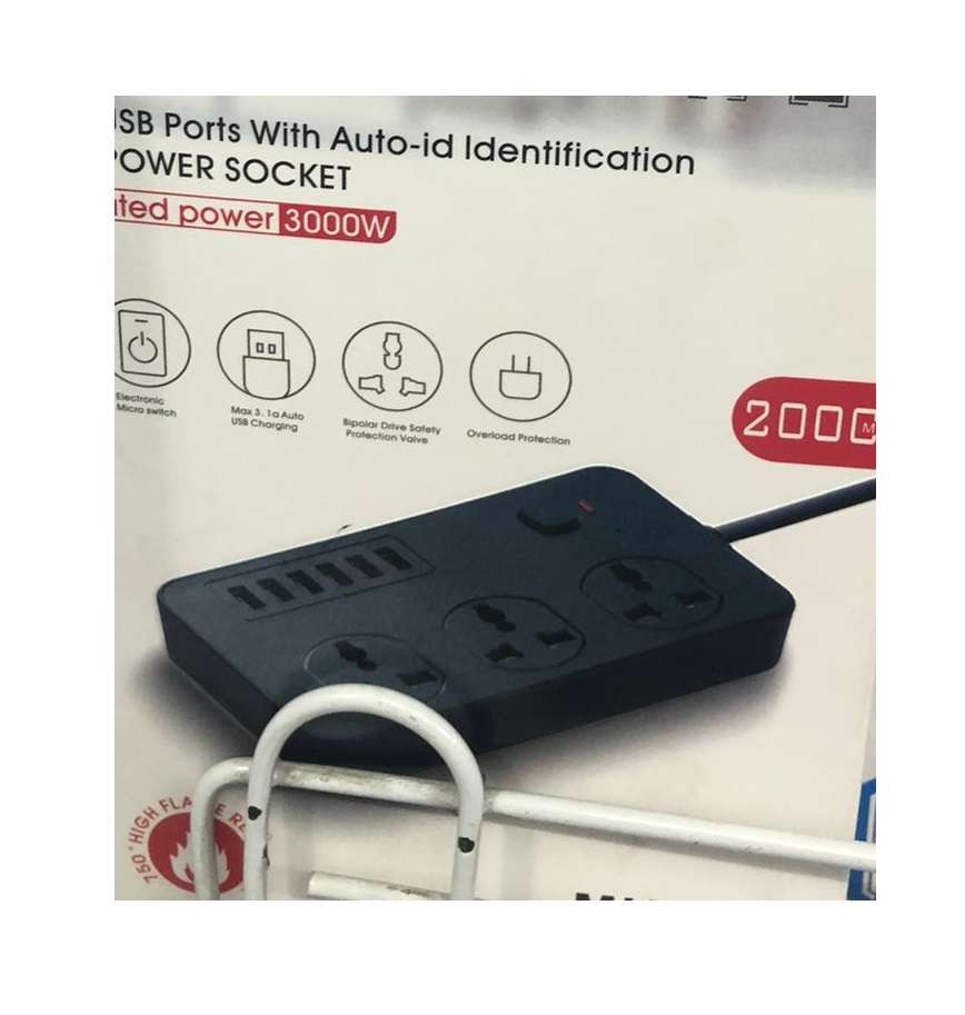 6USB port with 3 anti static power socket