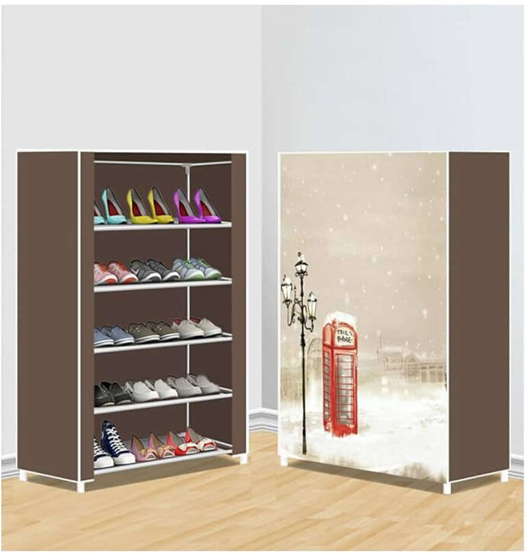 ASHCOMONLINE Metal, Plastic Shoe Rack