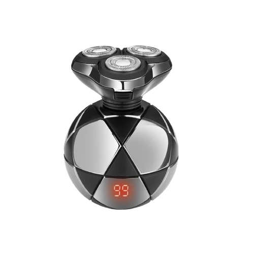 Ashcomonline Rechargeable 5W Round Shaver With Digital Display Shaver For Men
