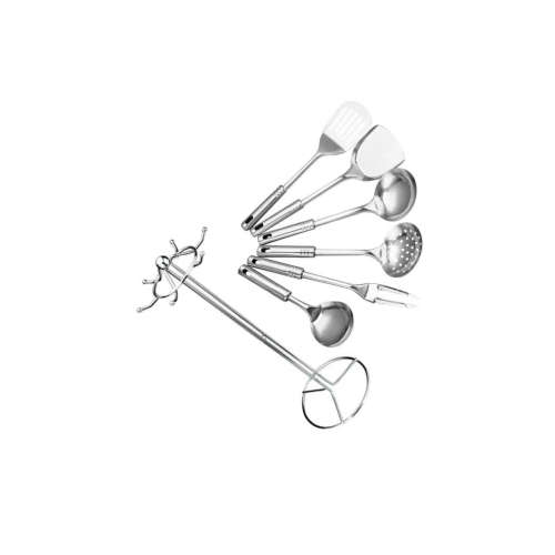 Ashcomonline Stainless Steel Kitchen Tool Set 7 In 1 Aluminium Spatula Kitchen Tool Set
