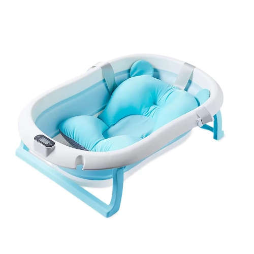 Ashcomonline Foldable Baby Bathtub with Real-Time Temperature Detection