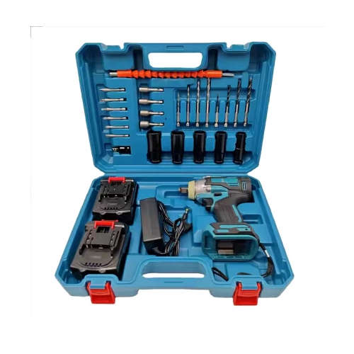 Ashcomonline Impact Socket Wrench Set Battery-Powered Cordless Impact Wrench