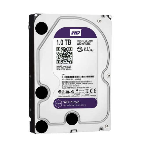 Ashcomonline 1 TB HDD (WD Purple Surveillance 3.5-inch Hard Drive - 1TB)