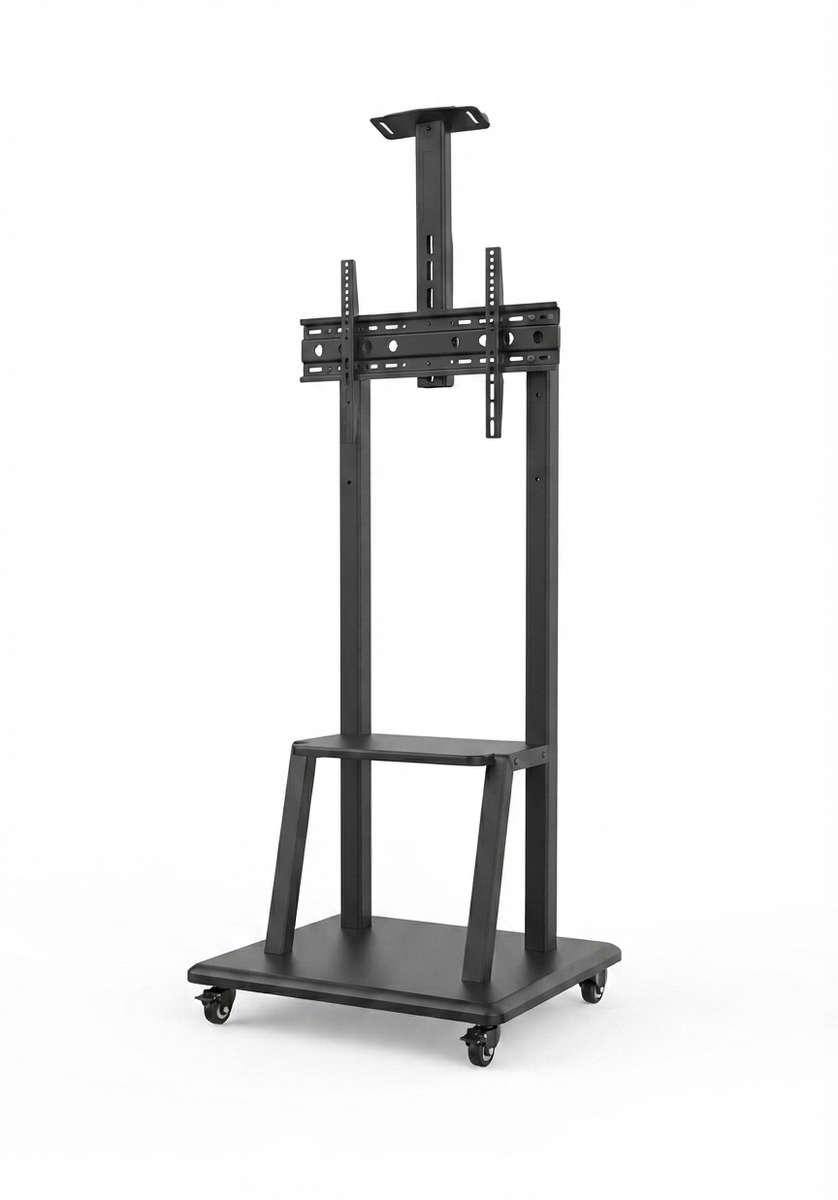 Heavy-Duty Mobile TV Floor Stand Trolley for 3275 Inch LED, LCD, OLED & Smart TVs  Height A...