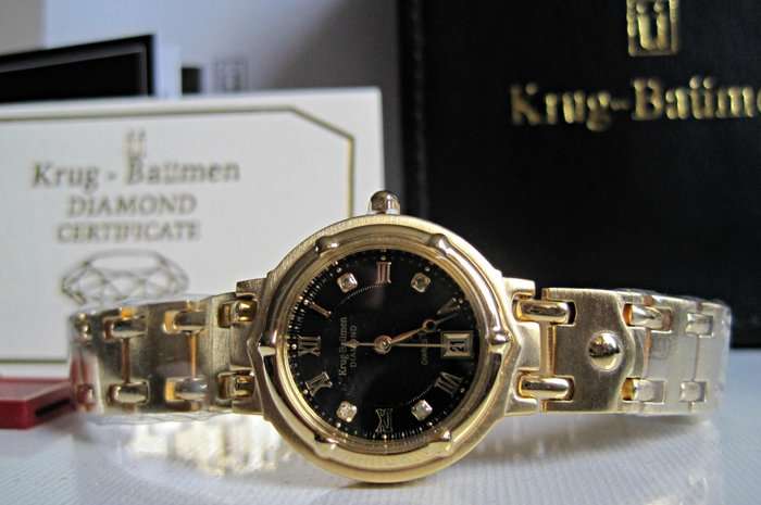 Retail: R10,530 Krug Baumen Women's Genuine 4 Diamonds Charleston Watch OFFICIAL