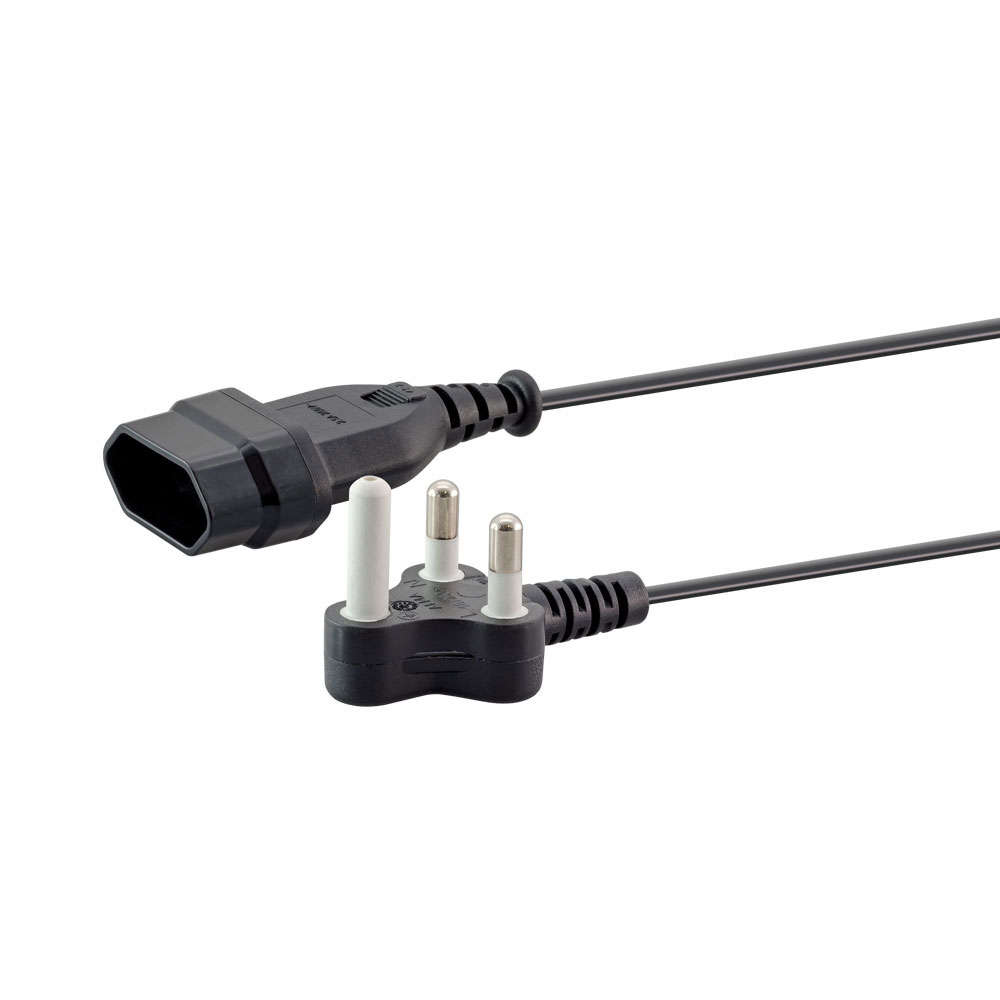 LinkQnet - 1M Normal Plug To 2-Pin Euro Socket - LinkQnet - 1M Normal Plug To 2-Pin Euro Socket