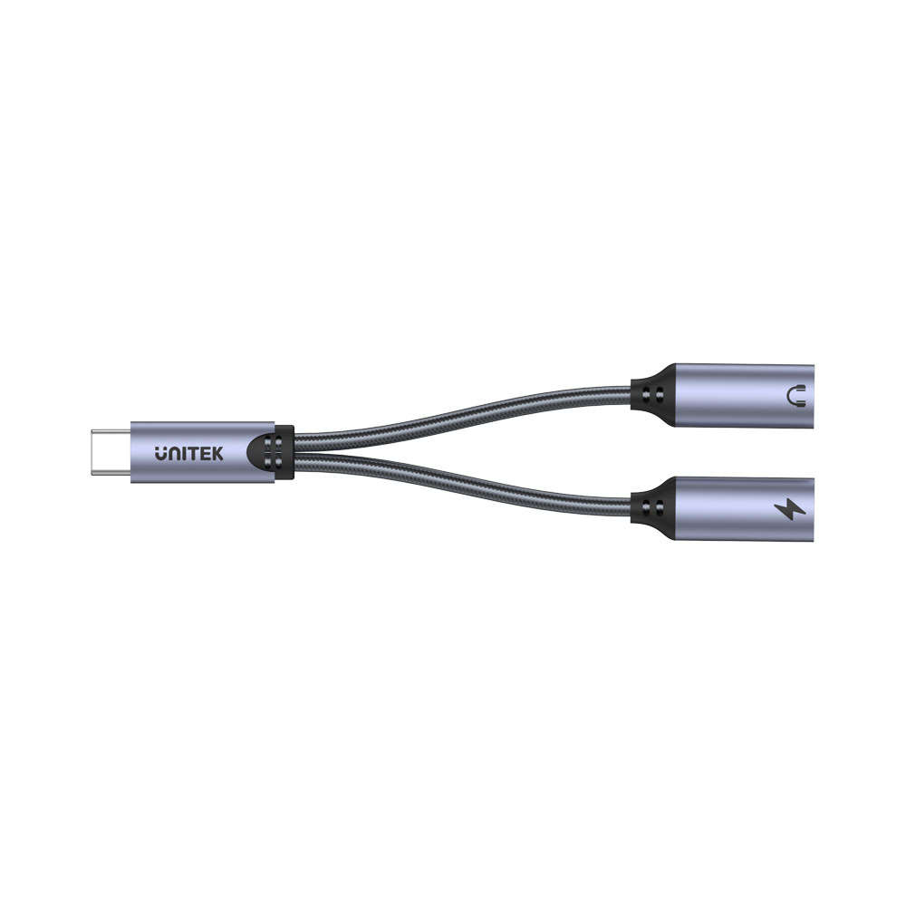 Unitek - Type-C Splitter (2-in-1 Type-C Headset & Charge Adapter) - Unitek - Type-C Splitter (2-i...