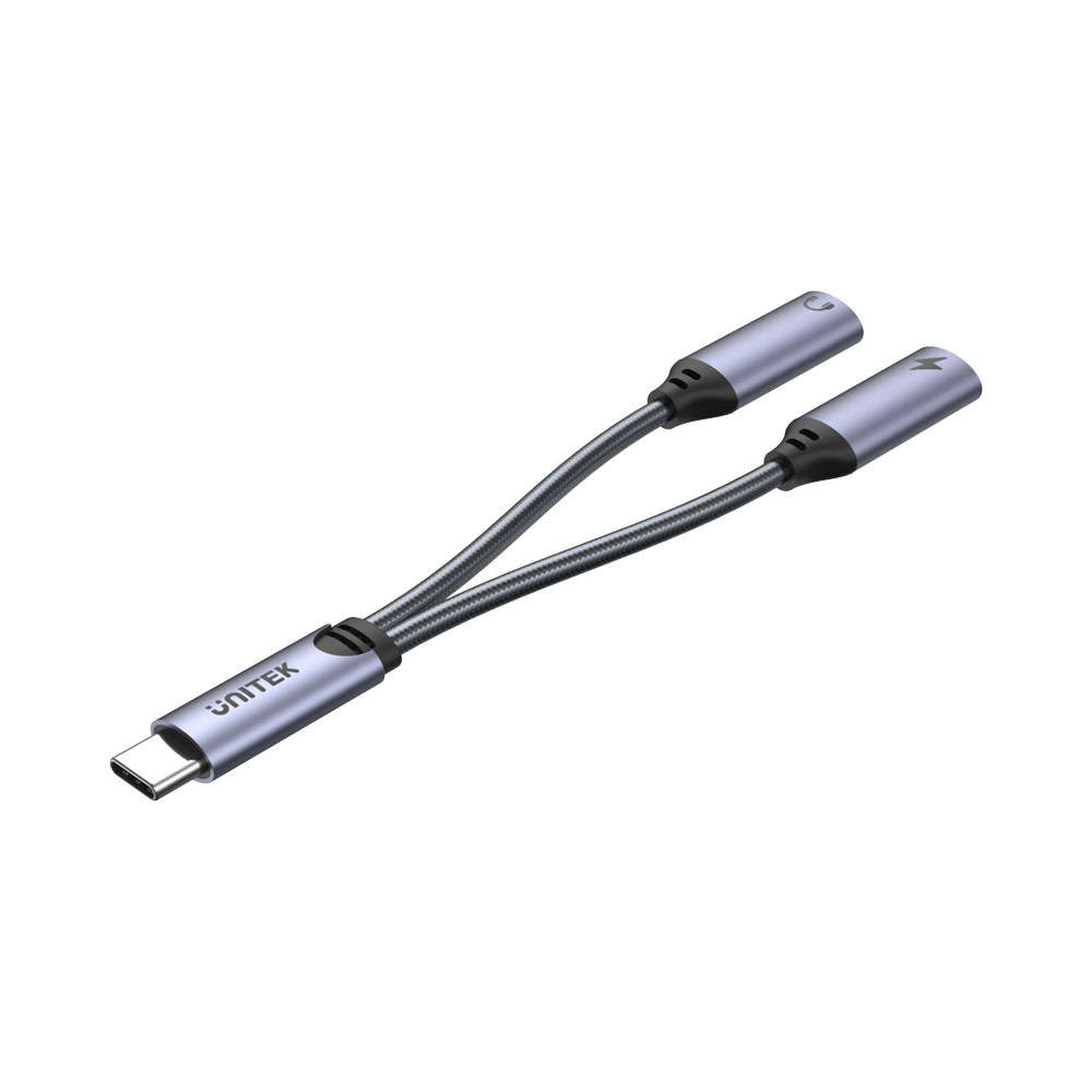 Unitek - Type-C Splitter (2-in-1 Type-C Headset & Charge Adapter) - Unitek - Type-C Splitter (2-i...