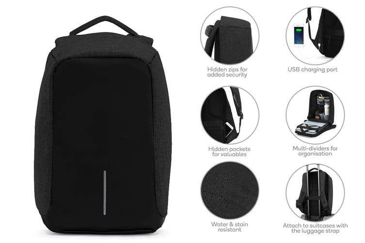 Anti theft USB Backpack