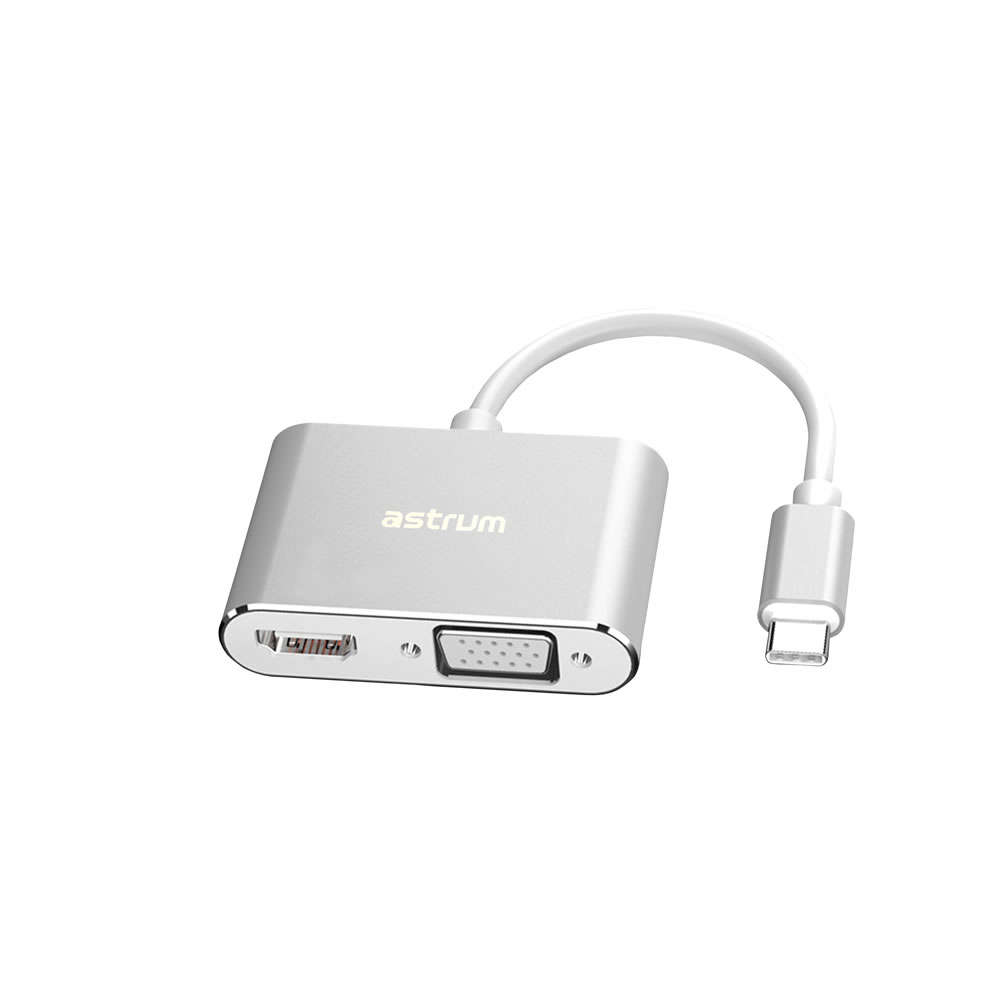 USB-C to VGA & HDMI Adapter | 4K HDMI + 1080P VGA -  DA660