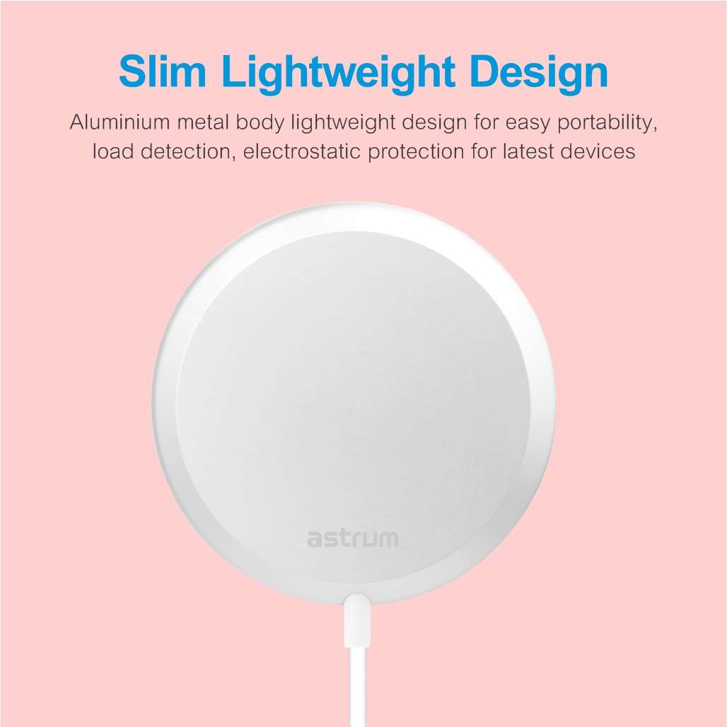 CW500 15W Magnetic Slim Wireless Charging Pad - Black