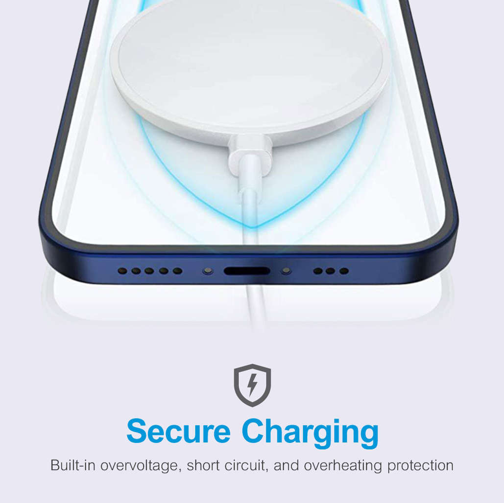 CW500 15W Magnetic Slim Wireless Charging Pad - Black