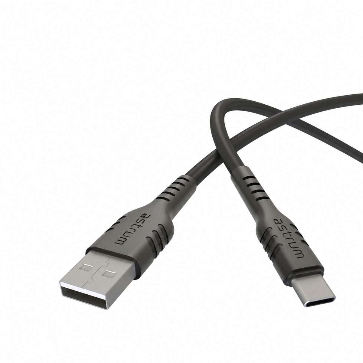 Astrum USB-A to USB-C Cable Compatible with USB-C Devices 2m Black - UAC20
