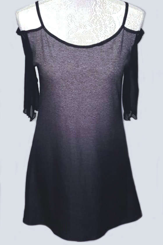 Plain solid cutout top