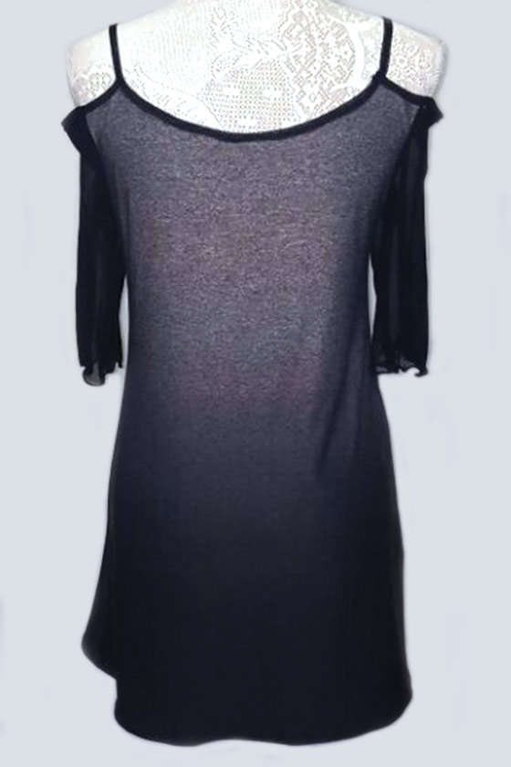 Plain solid cutout top