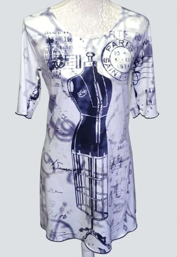 Paris stamp mannequin top