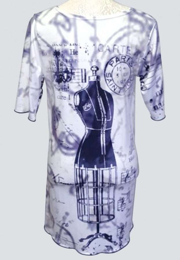 Paris stamp mannequin top