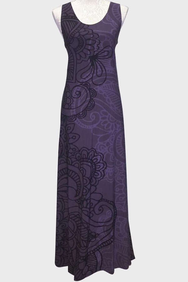 Paisley purple dress