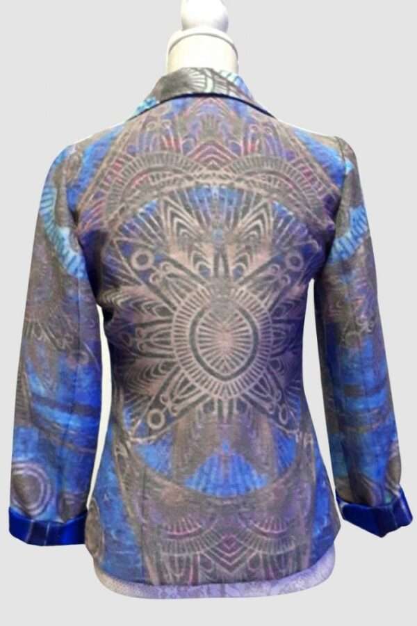 Mayan blue pattern jacket
