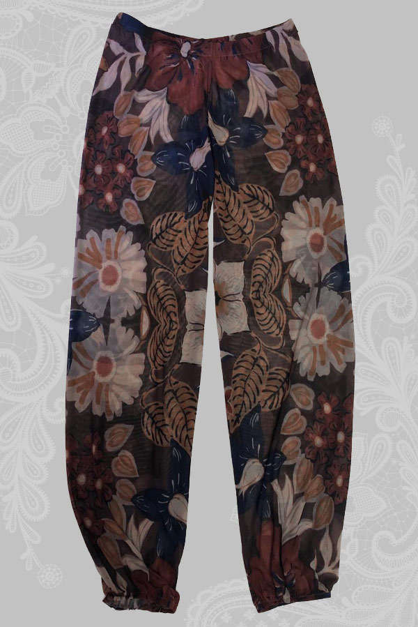 African Flower Mesh Pants