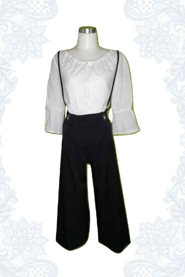 High waist sailor pants (with shoulder straps)