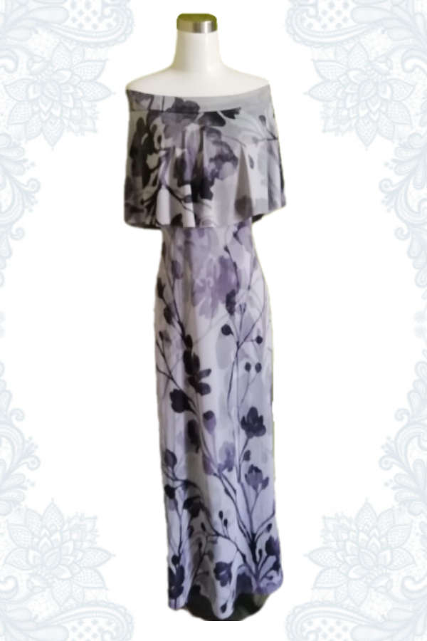 Classic Grey Bardot Dress