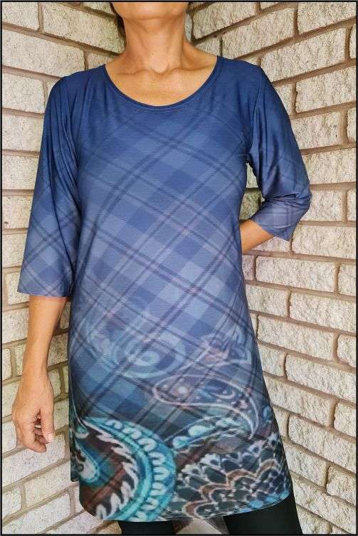 Blue Paisley Top