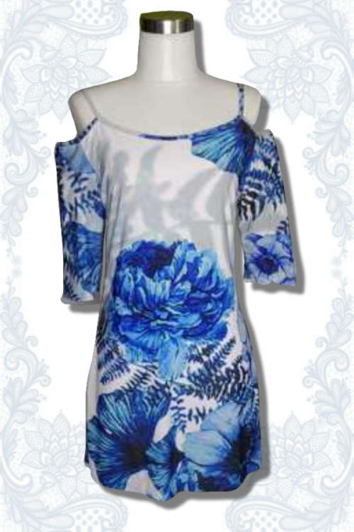 Blue Fern cutout top