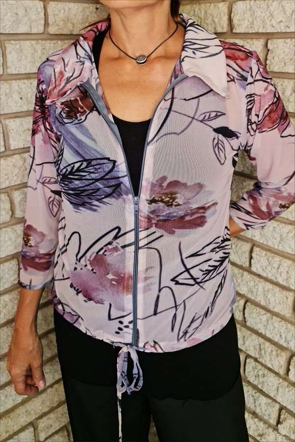 Modern Art Zipper Top