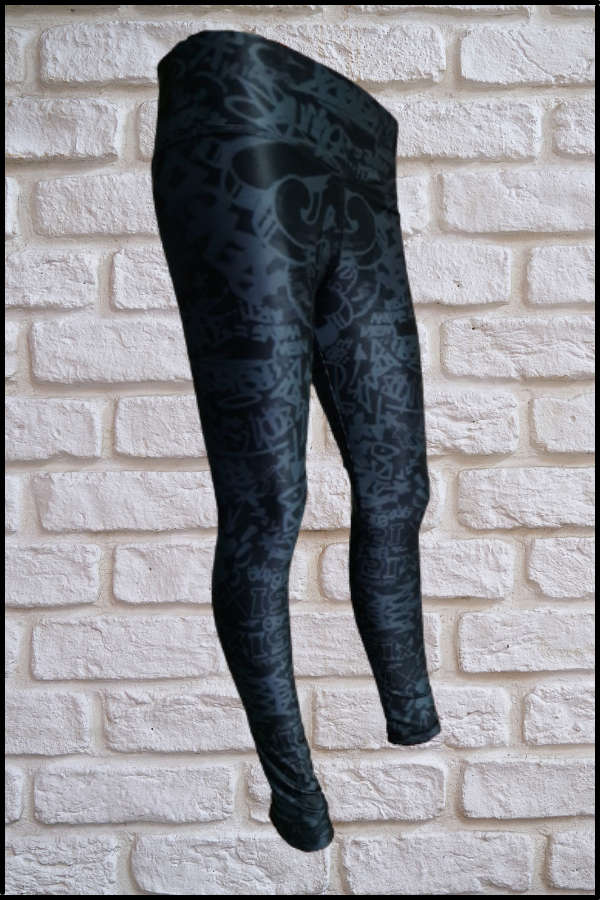 Black Graffiti Tights