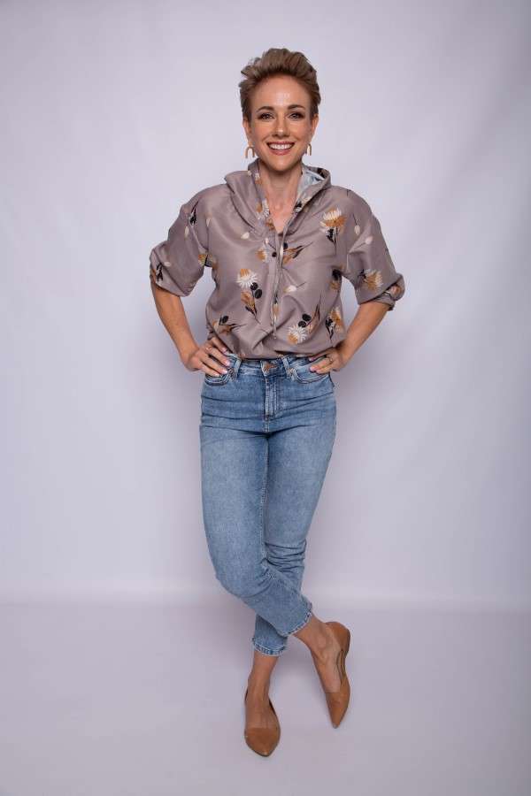 Mink-Mustard Wildflower Hoodie Top
