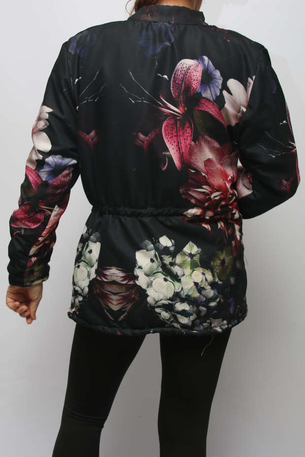 Dark Floral Ice-Bear Jacket