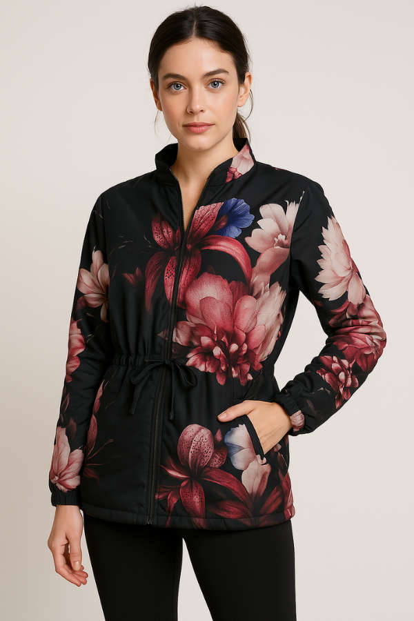 Dark Floral Ice-Bear Jacket