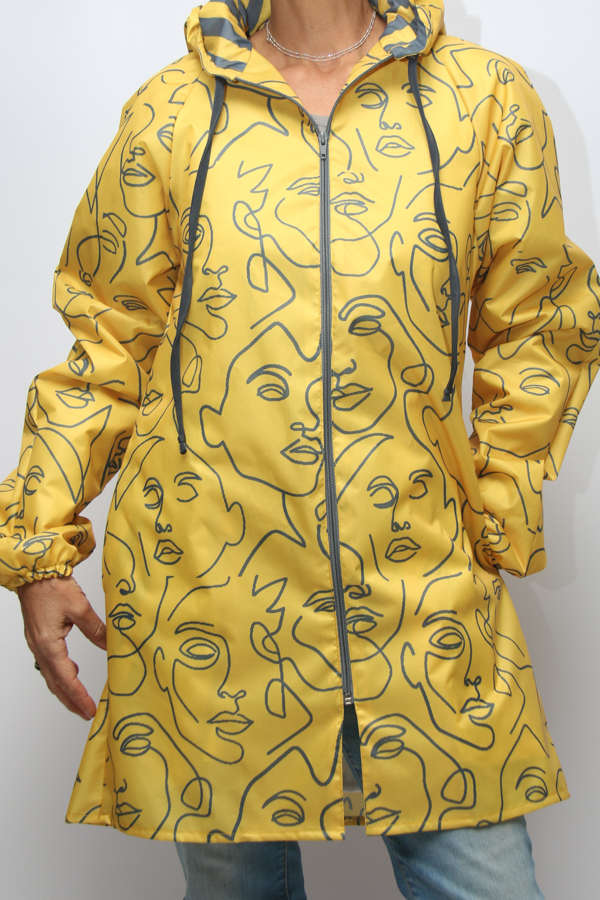 Yellow Faces Raincoat