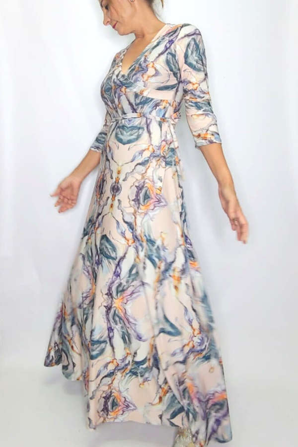 Cool Colours Cross-Over Dress