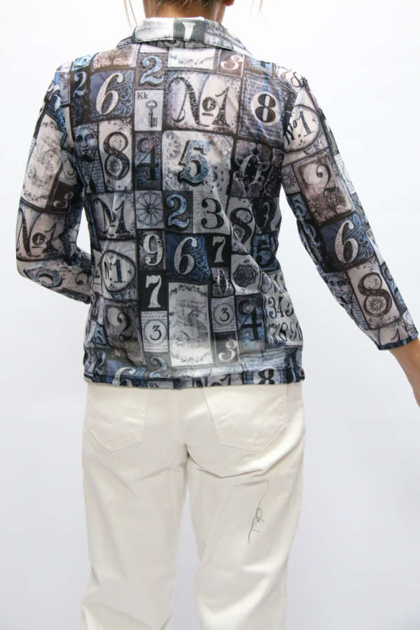 Numbers Zipper Top