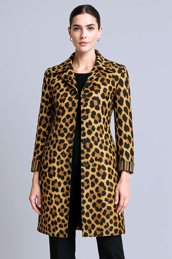 Leopard Cardigan Coat