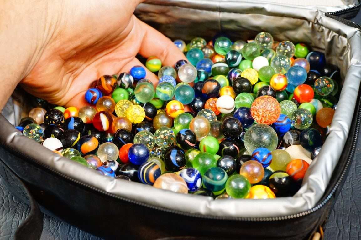 Assorted Vintage Glass Marbles Collection 3.7KG in Total