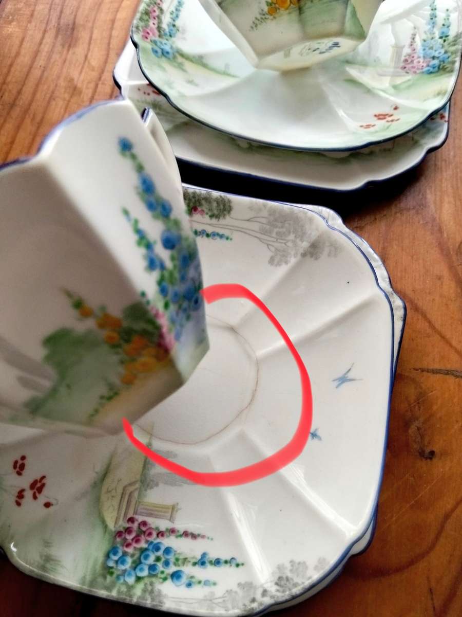 Shelley Garden Pattern Porcelain Tea for 2
